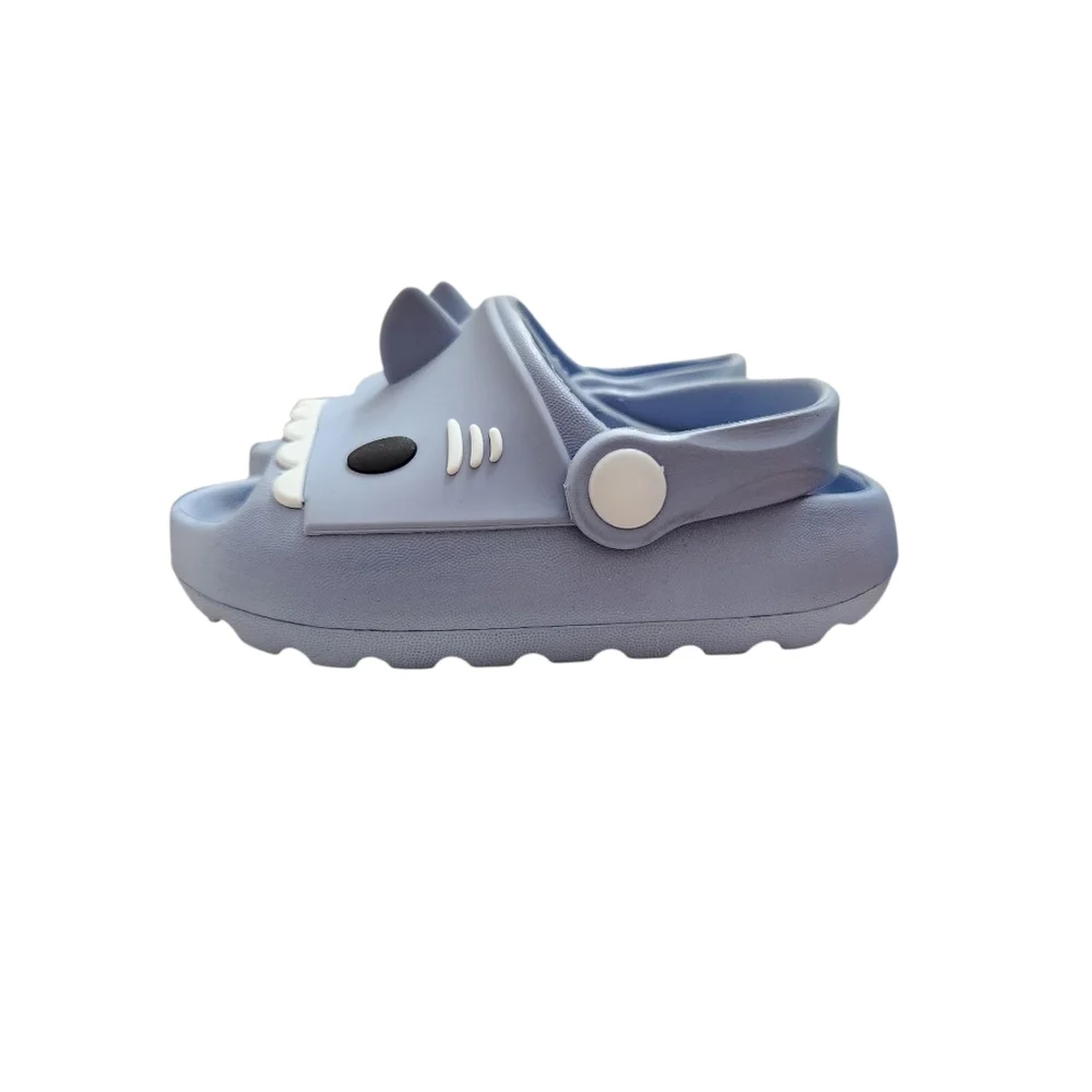 Okie Dokie Blue Shark‎ Kids Slip-On Slippers Boys Summer Toddler Slide Sandals